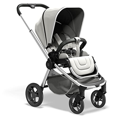 MOON Cochecito deportivo RESEA SPORT Shadow Melange, con ruedas sólidas, plegable con asiento deportivo, asiento convertible, respaldo extra largo