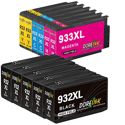 DOREINK 932XL 933XL Reemplazo Compatible para HP 932 933 932xl 933xl Multipack Compatible HP Officejet 6100 6600 6700 7110 7610 7612