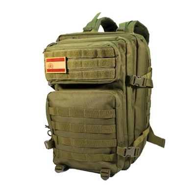 Nostra Borsetta Mochila Tactica Militar 45L Mochila Crossfit Supervivencia para Acampada, Caza, Senderismo, Aventura, Montañismo y Viajes (Verde Españ