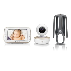 Motorola Nursery VM855 - Vigilabebés con conexión Wi-Fi con aplicación Motorola Nursery y unidad para padres de 5 pulgadas, visión nocturna, temperatu precio