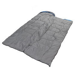 Omabeta Saco de Dormir para Acampar, Saco de Dormir Revestimiento Impermeable de Algodón Hueco Transpirable Compacto Respetuoso con la Piel Gris Azul  en oferta