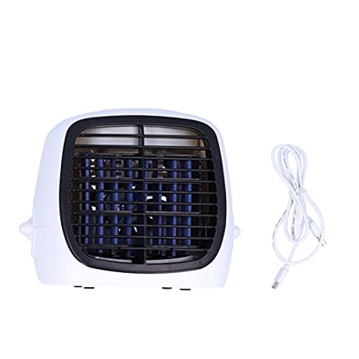 fuwinkr Portátil Ventilador de Aire Acondicionado, Mini USB Ventilador Enfriador de Aire Humidificador Silencioso, Ligero Escritorio Ventilador Refrig