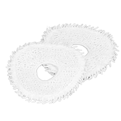 Reemplazo de Trapeador de Fibra de 2 Piezas, Paño de Trapeador Triangular Redondo Doble, Absorbe el Agua de Manera Uniforme, Lavable Y Reutilizable, p precio