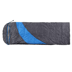 Saco de Dormir, Lavable a Máquina, Transpirable, de Algodón Hueco, Amigable con la Piel, Saco de Dormir para Acampar, Gris, Azul, con Cremallera en la características