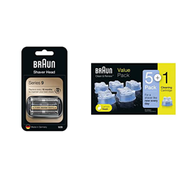 Braun 92B Recambio/Repuesto para afeitadora eléctrica, compatible con las máquinas de afeitar Series 9 + Clean&Renew Afeitadora Eléctrica Hombre, Cart características