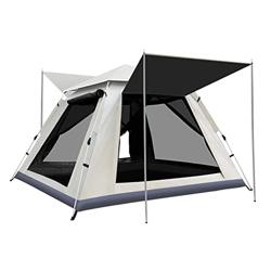 JTYX Tienda de campaña familiar para 3-4 personas, 60 segundos, impermeable, resistente al viento con cubierta, tienda de cabina instantánea para camp características