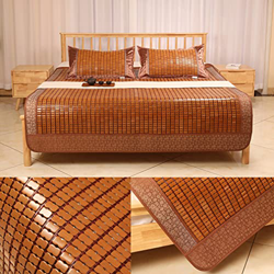 Colchón de bambú Colchonetas para dormir verano Alfombras de paja Alfombras Diseño Mahjong Ropa de cama plegable, Ropa de cama transpirable y refresca características