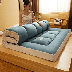 VJFO&WU-H1 ColchóN Tatami Suelo Dormitorio FutóN Cama Esterapad Futon Mat Sleeping Picnic ColchóN Estudiante Dormitorio Piso,Peacock Blue,0.9 * 2m características