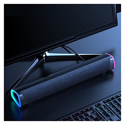 3D Surround Soundbar Bluetooth 5.0 Speaker Wired Computer Speakers Stereo Subwoofer Sound Bar For Laptop PC Theater TV 3.5mm for Sport Beach Hiking Ca