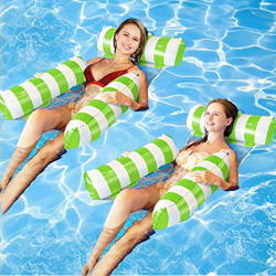 RHESHIN Tumbona de agua – 2 unidades de hamaca inflable flotante – Silla portátil de agua – Tumbona de playa multiuso flotante para adultos y niños (v precio