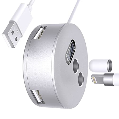 Estación de carga compatible con cargador, con pantalla portátil, con conexión USB, teléfono móvil, tableta.