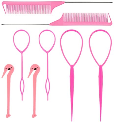 Fyfjur Herramienta De Trenzado, 8 Piezas Accesorios De Peinado Herramienta Para Trenzar Ei Cabello Rápido Accesorios Para Ei Cabello Para Mujeres Niña