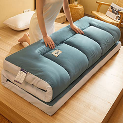 VJFO&WU-H1 ColchóN Tatami Suelo Dormitorio FutóN Cama Esterapad Futon Mat Sleeping Picnic ColchóN Estudiante Dormitorio Piso,Peacock Blue,0.9 * 2m características