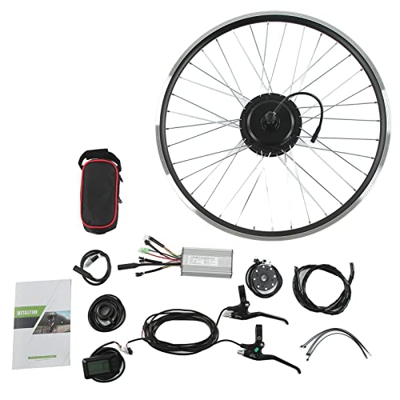 Kit de Conversión de Bicicleta Eléctrica, Kit de Rueda de Motor de Tracción Trasera de 48 V 500 W con Controlador de 11 a Y Kit de Motor de Bicicleta 
