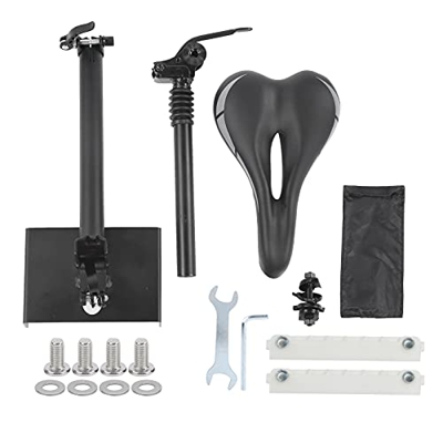 VGEBY Sillín de Asiento de Scooter Eléctrico, Asiento de Scooter de Altura Ajustable, Asiento Plegable de Scooter a Prueba de Golpes para Scooter Eléc