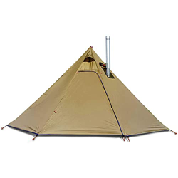 Desconocido Tienda Piramidal Tipi, Tiendas De Campaña Calientes con Ventanas con Orificio para Estufa, Tienda Tipi Familiar para Acampar Al Aire Libre en oferta