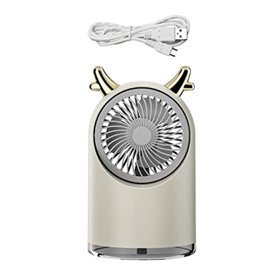 F Fityle Mini Ventilador de Aire Acondicionado portátil 3 Hojas 3 velocidades humidificador de Ventilador de Escritorio para Camping Viaje en casa Ven