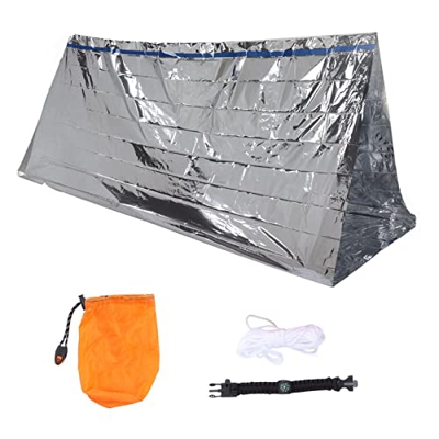 mumisuto Life Tent Refugio de Supervivencia de Emergencia Carpa de Aluminio cálido de una Sola Capa con Pulsera para Alivio de terremotos Senderismo C