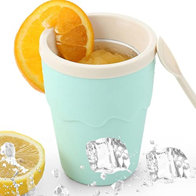 Slushie Maker Cup Magic Quick Frozen Granizado Freeze Vasos, para Sorbete,Yogur Congelado y Helado (Color : Green)