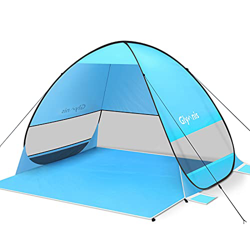Glymnis Tienda de Playa Pop Up 2-5 Personas Tienda Instantánea Automática Tienda de Playa Portátil UPF 50+ Gran Tamaño Buena Ventilación 200×165×130cm en oferta