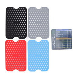 Revestimiento de Silicona para Freidora de Aire, 4 Piezas de Revestimiento para Freidora de Aire con Hoja de Trucos Magnética para Freidora de Aire Re precio