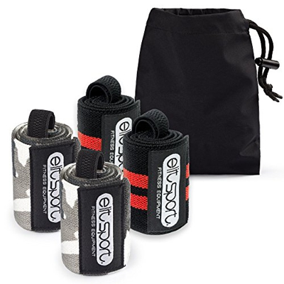 Muñequeras Deportivas 45cm, Heavy Duty Wrist Wraps - Crossfit Gimnasio Levantamiento Pesas Calistenia Fitness Weightlifting Powerlifting - Hombre y Mu