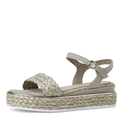 Marco Tozzi by Guido Maria Kretschmer 2-2-88701-26 Sandale, Sandalias Planas Mujer, Moss Comb, 41 EU