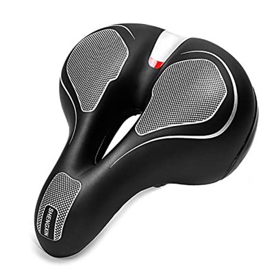 Saturey Sillín De Bicicleta - Asiento De Gel De Poliuretano PU De Alta Resistencia - Diseño Transpirable Hueco - para Bicicletas De Montaña Y De Carre