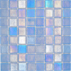 Mosaico de piscina SPAIN para piscina, de cristal reciclado, color azul claro brillante, para pared, suelo, cocina, baño, ducha en oferta