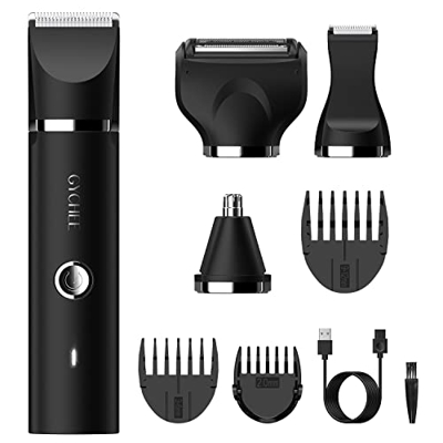 Maquina Cortar Pelo, Recortadora de Barba, Depiladora Corporal Hombre, 7 en 1 Multifuncional Cortapelos Hombre para Cara, Pelo, Cuerpo, Orejas y Nariz