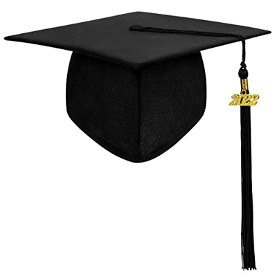 yumcute Graduacion Birrete, 2022 Gorra de Graduación para Adultos Graduación Sombrero con Borla, Adulto Gorra Unisex Escuela Secundaria PhD Master Doc