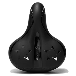 Saturey Sillín De Bicicleta - Cojín De Asiento De Silicona Suave Ensanchado - Diseño Impermeable Transpirable De Cuero - para Bicicletas De Montaña Y  precio