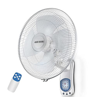 Rraeoy Ventilador de Pared, 3 Ajustes de Velocidad. Vertical Inclinación Control Remoto Operación Motor Silencioso Montable en la Pared Circulador de 