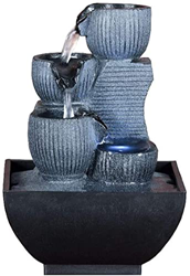 Tabletop Fountains Water View Resin Flowing Water Fountain Indoor Desktop Fountain Garden Micro Landscape Home Office Feng Shui Decoration Desktop Fou en oferta