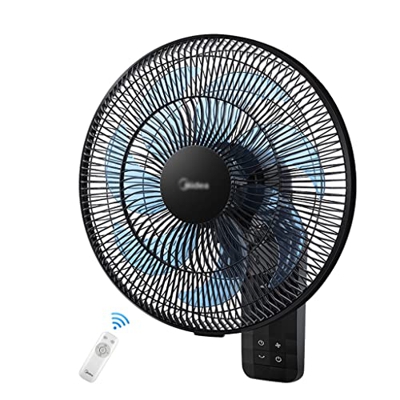 Rraeoy Control Remoto Ventilador Montado en La Pared, 3 Controles de Velocidad Cabeza Móvil Ventiladores de Circulación de Aire para Dormitorio, Hogar