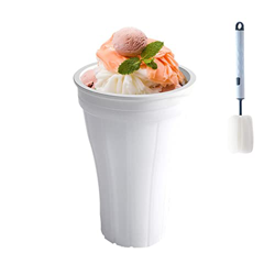 Slushie Maker Cup con Cepillo de Copa Granizado Freeze Vasos, Adecuado para Sorbete, Yogur Congelado y Helado (Color : White) en oferta