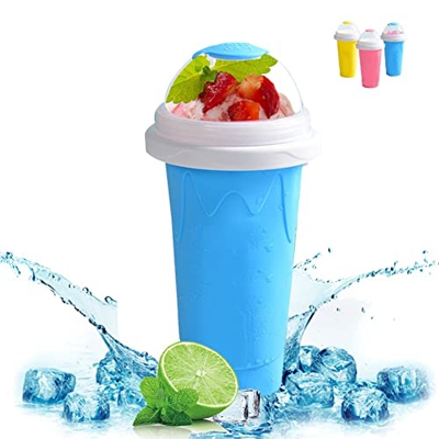 Slushie Maker Cup Enfriamiento Rápido Granizado Freeze Vasos Maquina Hacer Helados Caseros, para Sorbete, Yogur Congelado y Helado (Color : Blue)
