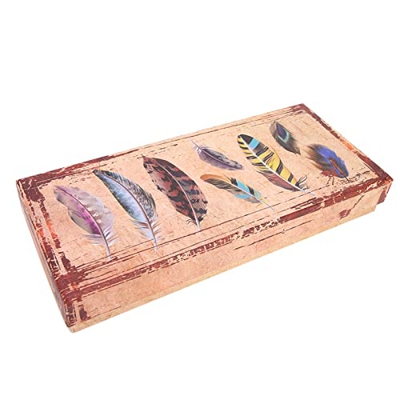 Caja de Regalo de Pluma de Pluma, Kit de Pluma de Pluma de Peso Ligero de Portalápices de Oro Vintage para Navidad para un Bonito Regalo para Días Imp