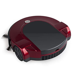 Robot Vacuum Cleaner 7.5cm Ultra Thin Robotic Vacuum Cleaner with Drop Sensor 3 Cleaning Modes for Pet Hair Hard Floor and Carpet Red precio