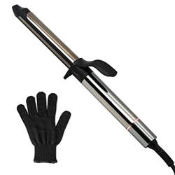 Swithun Rizador de Pelo, varita para rizar el cabello con revestimiento de turmalina de cerámica profesional, pantalla LCD con 7 ajustes de calor, cab precio