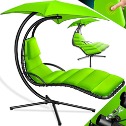 KESSER® Tumbona flotante con sombrilla, tumbona colgante, altura 200, longitud 194, ancho 100 cm, tumbona de relax, hamaca balancín, soporta hasta 120 precio