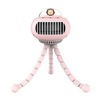 Inghome Mini Ventilador de Cochecito Clip-On para bebé Ventilador portátil pequeño Recargable y portátil, Ventilador de enfriamiento USB con 4 velocid
