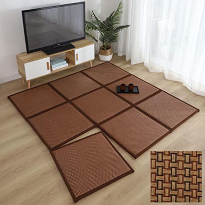 GHKWXUE Alfombra de área Alfombra de ratán, Alfombrillas de Piso de Tatami, combinación sin Rayos de la Unidad de Tatami, Use Directamente en el Piso,