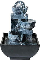 Tabletop Fountains Indoor Resin Water Fountains Tabletop Decorative Waterfall Waterscape Ball for Office Amp Home Decor Tabletop Fountains Desktop Fou características