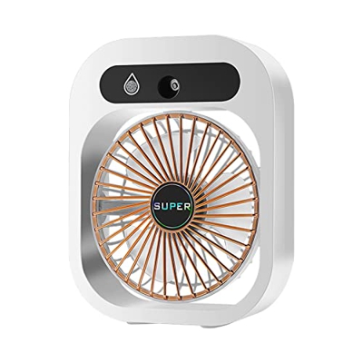Gecheer Ventilador de nebulización de Escritorio Ventilador de enfriamiento Humidificador USB portátil con 3 velocidades de Viento para Acampar en el 