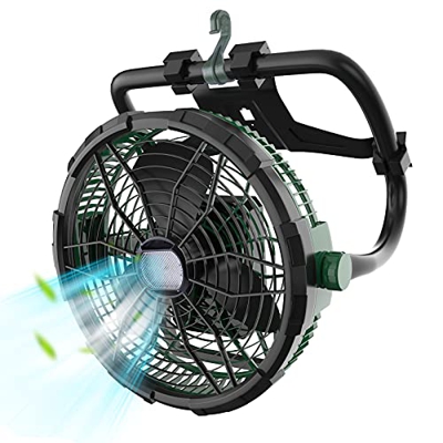 3 in 1 Portable Rechargeable Wall Mount LED Floor Fan 14400mAh Battery Pack Adjustable Industrial Fan Outdoor Desk Fan Camping Fan for Motorhome Trave