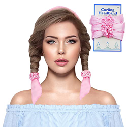 Rizador Pelo sin Calor de Seda Diadema con Varilla Cinta para Rizar sin Calor Rizador Perezoso de Ondas Pelo Dormir Herramientas de Peinado para Cabel en oferta