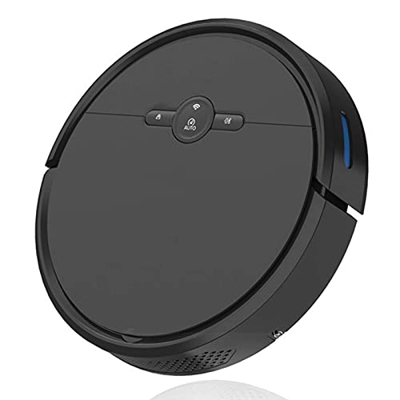 Robot Vacuum Cleaner with Water Tank Sweeping and Mopping 2 in 1 Slim Quiet Smart Robotic Vacuums for Low-Pile Carpets Hard Floors and Pet Hair Black