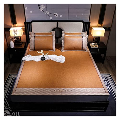 FRIKE Estera De Dormir De Ratán De Verano Colchoneta De Bambú Transpirable Plegable Ropa De Cama Colchón De Uso De Doble Cara Suave Dormitorio Hogar E