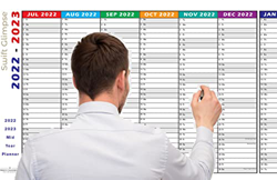 SwiftGlimpse, planificador de pared académico y de mitad de año 2022-2023, calendario de pared anual laminado borrable, julio de 2022 a junio de 2023, precio